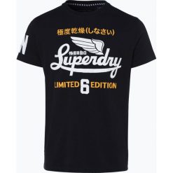 Superdry - T-shirt męski, niebieski. Niebieskie t-shirty męskie z nadrukiem Superdry, l. Za 99,95 zł.