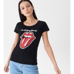 Koszulka The Rolling Stones - Czarny. Czarne koszulki damskie marki House, s, bez wzorów, bez kołnierzyka. Za 39,99 zł.