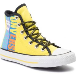 Trampki CONVERSE - Ctas Hi 164092C Fresh Yellow/Black/White. Żółte półbuty damskie Converse, bez wzorów, z gumy, bez zapięcia. Za 319,00 zł.