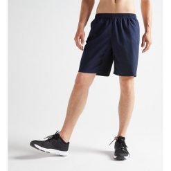 Spodenki fitness kardio FST 120 męskie. Czarne spodenki sportowe męskie DOMYOS, m, bez wzorów, z poliesteru, na fitness i siłownię. Za 29,99 zł.