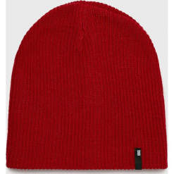 Answear - Czapka. Czerwone czapki zimowe damskie ANSWEAR, z dzianiny. Za 39,90 zł.