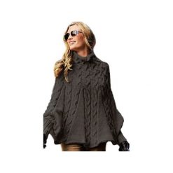 Ponczo COMFORTABLE. Brązowe poncza damskie Knitcat, bez wzorów, z wełny. Za 159,00 zł.