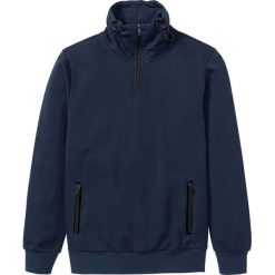 Bluza z kieszeniami z zamkiem bonprix ciemnoniebieski. Niebieskie bluzy męskie bonprix, s, bez wzorów, bez kołnierzyka, bez rękawów, bez kaptura. Za 89,99 zł.