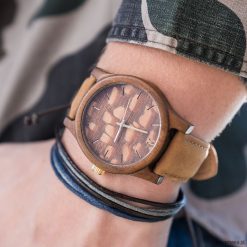 Zegarki męskie: drewniany zegarek męski classic 43 mm n011