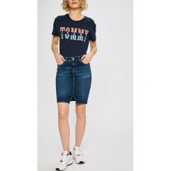 Pepe Jeans - Spódnica Taylor. Niebieskie spódniczki damskie jeansowe marki Pepe Jeans, s, z podwyższonym stanem, midi. W wyprzedaży za 179,90 zł.
