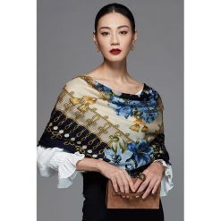 Chusty damskie: Chusta w kolorze zielonym - (D)110 x (S)110 cm