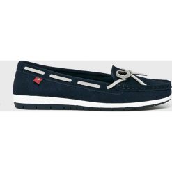 Big Star - Mokasyny. Niebieskie mokasyny damskie marki BIG STAR, ze skóry, retro, na obcasie. Za 159,90 zł.