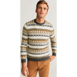 Mango Man - Sweter Geode. Pomarańczowe swetry męskie Mango Man, s, bez wzorów, z elastanu, z okrągłym kołnierzem, bez kaptura. W wyprzedaży za 59,90 zł.