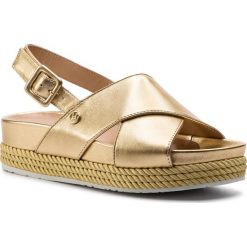 Espadryle LIU JO - Patty 02 S19045 P0291 Gold 00529. Żółte espadryle damskie Liu Jo, bez wzorów, ze skóry, bez obcasa. W wyprzedaży za 369,00 zł.
