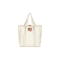 Torby shopper Polo Ralph Lauren LG FLAG TOTE. Białe torby damskie na zakupy Polo Ralph Lauren, bez wzorów, bez dodatków. Za 649,00 zł.