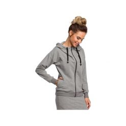 M420 Bluza z kapturem zasuwana na zamek szara. Szare bluzy damskie Moe, s, bez wzorów, z elastanu, bez rękawów, z kapturem. Za 175,00 zł.