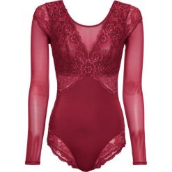 Body bonprix czarno-jeżynowy. Czarne bluzki body bonprix, z haftami. Za 59,99 zł.