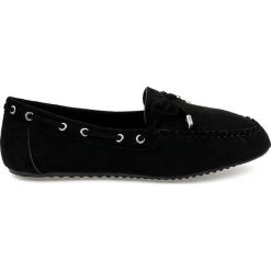 Czarne mokasyny balerinki z kokardką XW9100. Czarne baleriny damskie ButyModne, eleganckie. Za 84,99 zł.