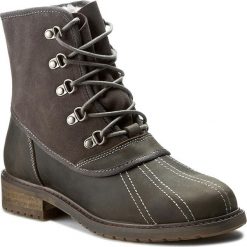 Trapery EMU AUSTRALIA - Utah W11364 Charcoal. Szare buty zimowe damskie EMU Australia, z nubiku, na obcasie. W wyprzedaży za 449,00 zł.