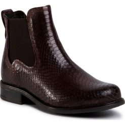 Sztyblety LASOCKI - OCE-DESA-12 Dark Brown. Pomarańczowe kozaki damskie Lasocki, ze skóry, bez obcasa, bez zapięcia. Za 229,99 zł.