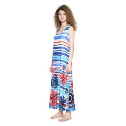 Sukienki: Desigual Sukienka Damska Flora S Niebieska