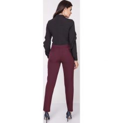 Bordowe Klasyczne Eleganckie Spodnie w Kant. Czerwone spodnie damskie Molly.pl, s. Za 118,90 zł.