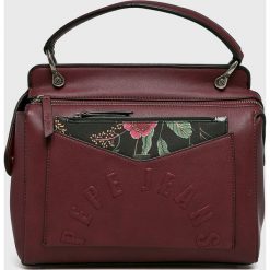 Pepe Jeans - Torebka. Brązowe torebki klasyczne damskie Pepe Jeans, w paski, z jeansu, średnie. Za 299,90 zł.