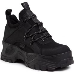 Sneakersy BUFFALO - Gldr Ct BN16220381 Black. Czarne półbuty damskie Buffalo, ze skóry ekologicznej. Za 389,00 zł.