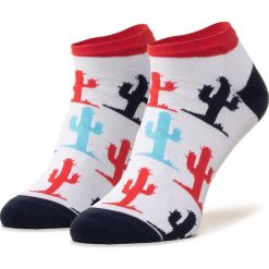 Skarpety Niskie Unisex FREAKERS - SKAK-WHB Biały Kolorowy. Białe skarpetki damskie Freakers, bez wzorów, z elastanu. Za 14,99 zł.