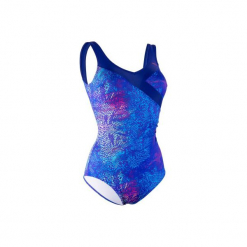 Strój jednoczęściowy do aquafitness KARLI Snake damski. Niebieskie stroje jednoczęściowe NABAIJI. Za 129,99 zł.