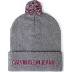 Czapka CALVIN KLEIN JEANS - J Pom Pom Beanie K60K605815 P01. Szare czapki damskie Calvin Klein Jeans, bez wzorów, z wiskozy. Za 179,00 zł.