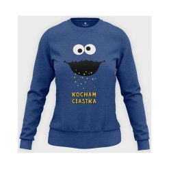 Bluza damska taliowana Kocham ciastka. Bluzy damskie MegaKoszulki, bez wzorów, bez rękawów, bez kaptura. Za 74,92 zł.