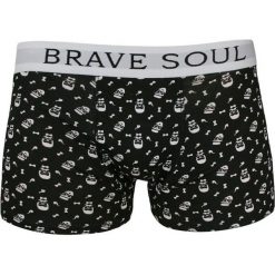 Męskie Bokserki Brave Soul, Hipsterski Wzór, Brodacz, Wąsy, Obcisłe MAJBRSHIPSTERglowaczarne. Majtki męskie Brave Soul, bez wzorów, z elastanu. Za 23,00 zł.