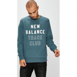 New Balance - Bluza. Szare bejsbolówki męskie New Balance, l, z nadrukiem, z bawełny, bez kaptura. Za 249,90 zł.