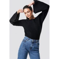 NA-KD Sweter z dużym rękawem - Black. Niebieskie swetry klasyczne damskie marki NA-KD, z satyny. Za 141,95 zł.
