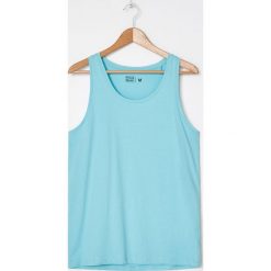 Koszulka basic z bawełny organicznej - Turkusowy. Niebieskie koszulki męskie House, s, bez wzorów, z bawełny, bez kołnierzyka, bez rękawów. Za 25,99 zł.