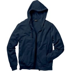 Bluza rozpinana z kapturem bonprix ciemnoniebieski. Niebieskie bluzy męskie bonprix, s, bez wzorów, z dzianiny, z kapturem, bez rękawów, z kapturem. Za 74,99 zł.
