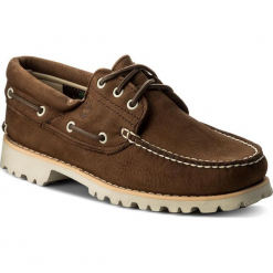 Mokasyny TIMBERLAND - Chilmark 3 Eye Hand A1QVW Brn. Brązowe mokasyny męskie Timberland, ze skóry. W wyprzedaży za 379,00 zł.