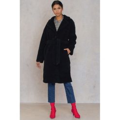 Płaszcze damskie: NA-KD Trend Płaszcz Teddy – Black