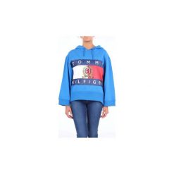 Bluzy Tommy Hilfiger RW0RW01169. Niebieskie bluzy damskie TOMMY HILFIGER, s, bez wzorów, bez rękawów, bez kaptura. Za 795,82 zł.