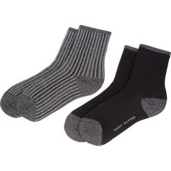 Zestaw 2 par wysokich skarpet damskich TOMMY HILFIGER - 483003001 Black 200. Szare skarpetki damskie TOMMY HILFIGER, bez wzorów, z elastanu. W wyprzedaży za 39,00 zł.