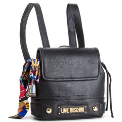 Plecak LOVE MOSCHINO - JC4037PP17LD0000 Nero. Czarne plecaki damskie Love Moschino, bez wzorów, ze skóry ekologicznej. W wyprzedaży za 669,00 zł.