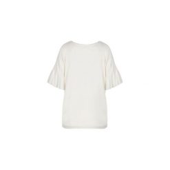 Bluzka W drodze biała. Białe bluzki asymetryczne Studio erer, z jeansu, eleganckie, z falbankami. Za 119,00 zł.