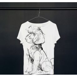 Poodle t-shirt woman. T-shirty damskie Pakamera, bez wzorów, klasyczne, z klasycznym kołnierzykiem. Za 129,00 zł.