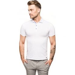 Koszulka polo racket biały. Białe koszulki męskie Recman, m, bez wzorów, bez rękawów. Za 89,99 zł.