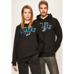 47brand - Bluza. Czarne bluzy damskie 47brand, s, z nadrukiem, z bawełny, bez rękawów, z kapturem. W wyprzedaży za 199,90 zł.