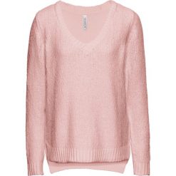 Swetry klasyczne damskie: Sweter dzianinowy bonprix stary jasnoróżowy