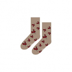 Stylowa Róża - Skarpety. Szare skarpetki męskie Sox in the box, w kolorowe wzory, z bawełny. Za 25,00 zł.