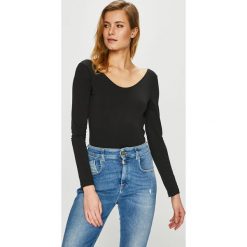 Tommy Hilfiger - Bluzka. Czarne bluzki damskie TOMMY HILFIGER, s, bez wzorów, z elastanu, casualowe, z okrągłym kołnierzem, bez rękawów. Za 269,90 zł.