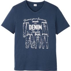 T-shirt bonprix głęboki niebieski. Niebieskie koszulki męskie bonprix, xl, bez wzorów, z okrągłym kołnierzem, bez rękawów. Za 37,99 zł.
