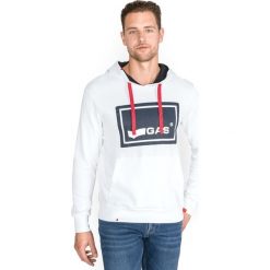 GAS Takao/R Bluza Biały. Białe bluzy męskie Gas, l, z nadrukiem, z bawełny, bez kołnierzyka, bez rękawów, bez kaptura. Za 669,95 zł.