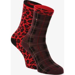 Tommy Hilfiger - Skarpety damskie pakowane po 2 szt., czerwony. Czerwone skarpetki damskie TOMMY HILFIGER, w kratkę. Za 39,95 zł.