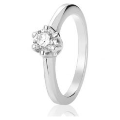 Wyjątkowy Pierścionek Złoty - złoto 750, Brylant 0,50ct. Żółte pierścionki damskie W.KRUK, z brylantem, złote. Za 13390,00 zł.