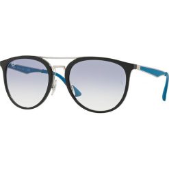 Ray-Ban - Okulary. Niebieskie okulary przeciwsłoneczne damskie Ray-Ban, okrągłe. W wyprzedaży za 529,90 zł.