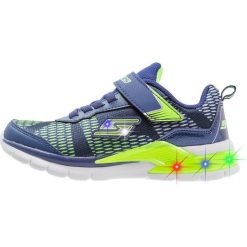 Skechers ERUPTERS LAVA WAVES Tenisówki i Trampki navy/lime. Niebieskie trampki chłopięce Skechers, z materiału. Za 199,00 zł.